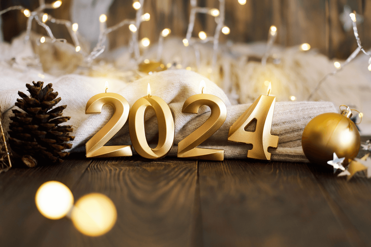 Happy New Years 2024. Christmas holiday celebration. New Year concept. by StiahailoAnastasiia